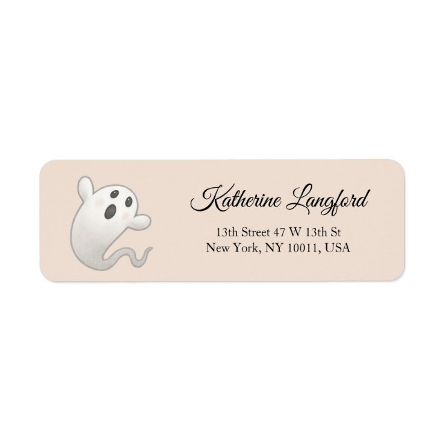 Cute Pumpkin Gender Neutral Halloween Baby Shower Label (Front)