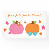 Cute Pumpkin Gender Reveal Banner