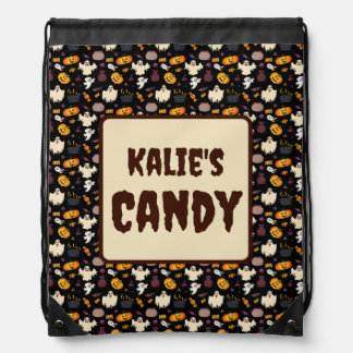 Cute Pumpkin, Ghost, Bat Halloween Candy Bag