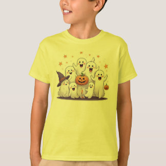 Cute Pumpkin & Ghosts Kids Halloween T-Shirt – Pas