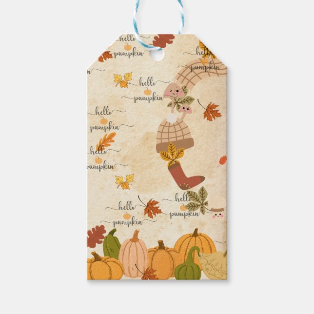 Cute Pumpkin Gift Tags (Front)