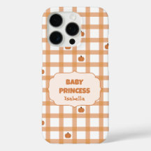 Cute Pumpkin Gingham Baby Princess
