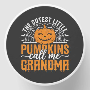 Cute Pumpkin Grandma Halloween Design_1 Mini Candle Favors