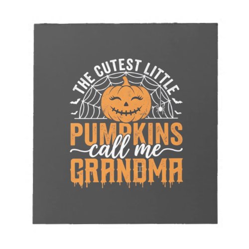 Cute Pumpkin Grandma Halloween Design_1 Notepad