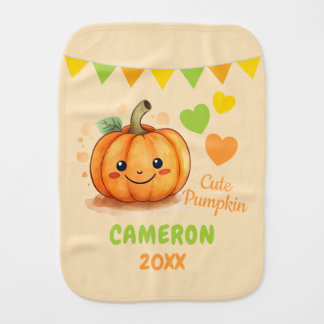 Cute Pumpkin Halloween Burp Cloth