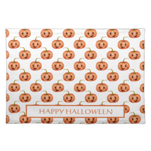 Cute Pumpkin Halloween Custom Cloth Placemat