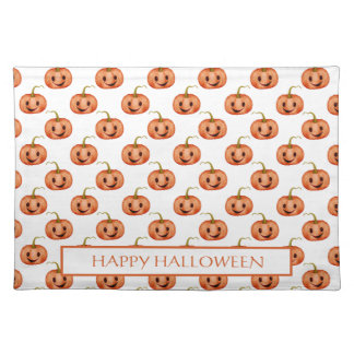 Cute Pumpkin Halloween Custom Cloth Placemat
