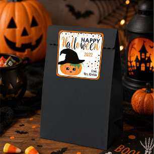 Cute Pumpkin Halloween Gift Sticker & Labels