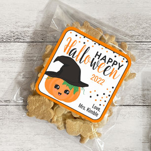 Cute Pumpkin Halloween Gift Sticker & Labels