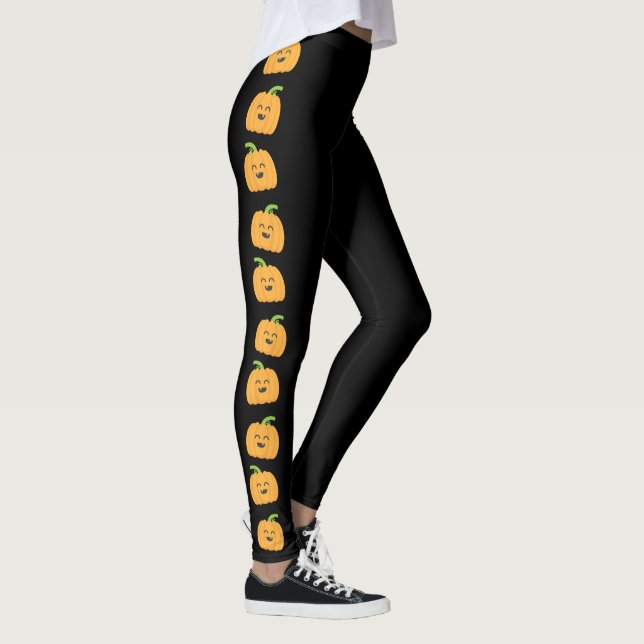 Cute Pumpkin Halloween Pattern Girl Costume Leggings (Right)