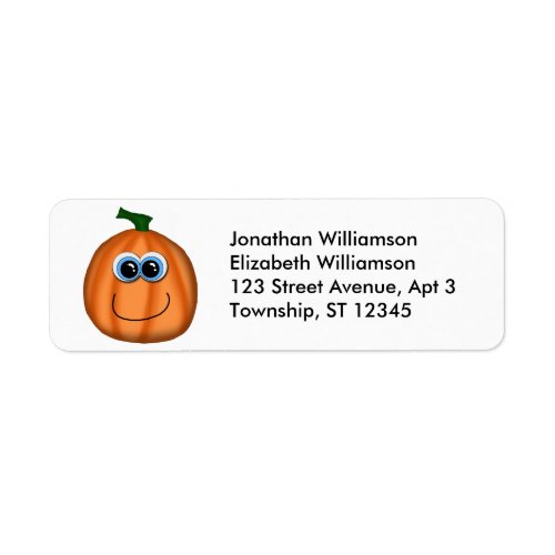 Cute Pumpkin Halloween Return Address Labels