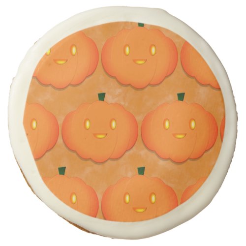 Cute Pumpkin Halloween Watercolor Baby Shower  Sugar Cookie