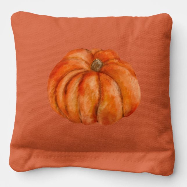 Cute pumpkin Happy Fall Cornhole Set Bags (Front)