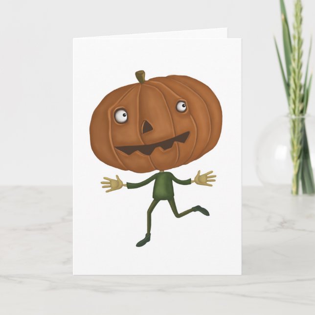 cute pumpkin head card (Front)