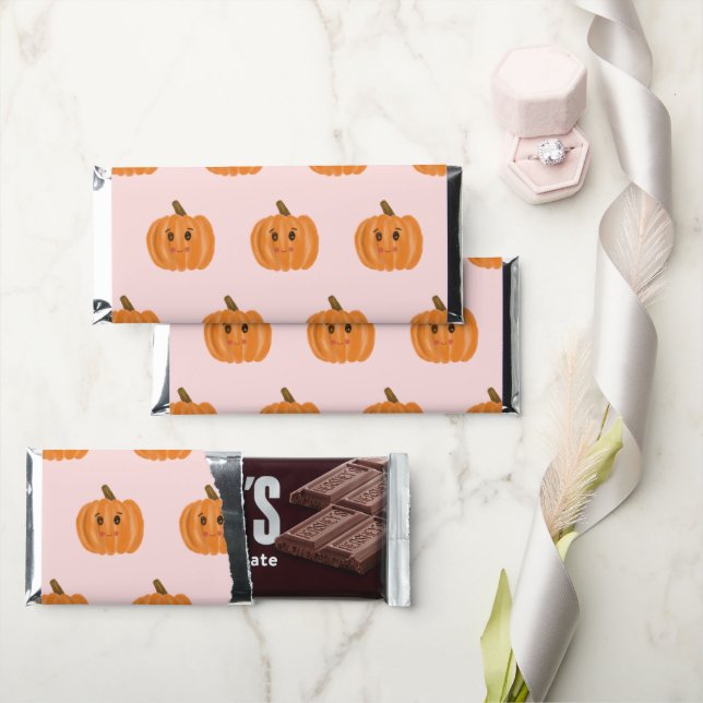 Cute Pumpkin Hershey Bar Favors (Front)