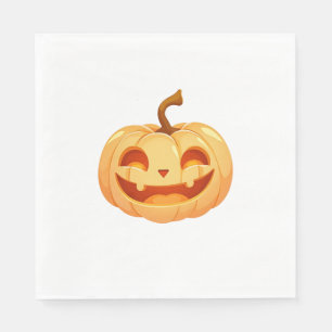 Cute Pumpkin Jack O Lantern Turtle Sea Halloween C Napkins
