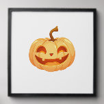 Cute Pumpkin Jack O Lantern Turtle Sea Halloween C Peel And Stick Photo Tile