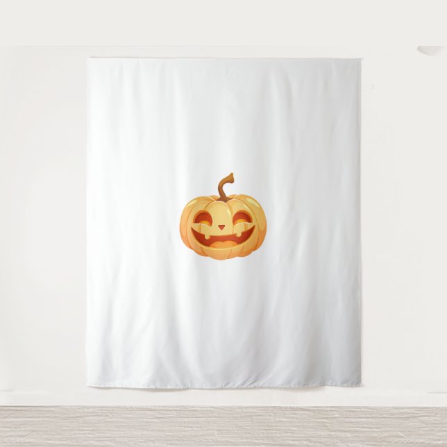 Cute Pumpkin Jack O Lantern Turtle Sea Halloween C Tapestry (Front)