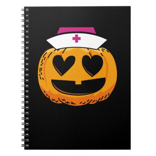 Cute Pumpkin Nurse Healthcare Job Notebook