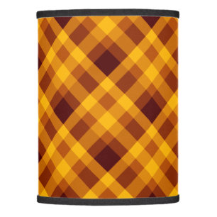 Cute Pumpkin Orange Plaid Lamp Shade