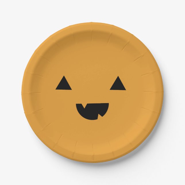 Cute Pumpkin Paper Plates (Front)