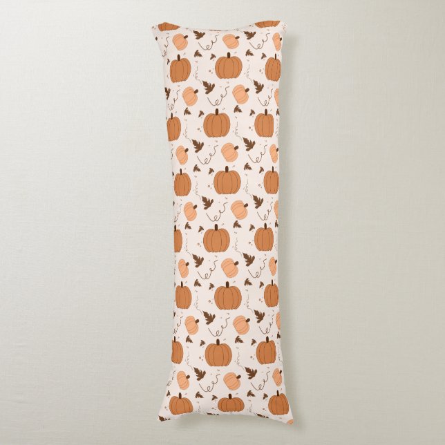 Cute Pumpkin Pattern Body Pillow (Front Vertical)