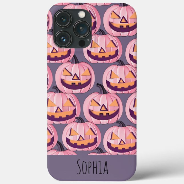 Cute Pumpkin Pattern Halloween Personalized  Case-Mate iPhone Case (Back)