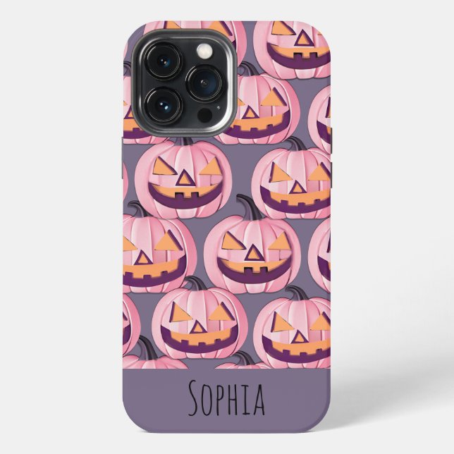 Cute Pumpkin Pattern Halloween Personalized  Iphone Case (Back)