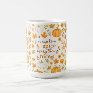 Cute Pumpkin Pattern Thanksgiving Coffee Mug