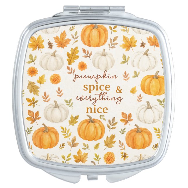 Cute Pumpkin Pattern | Thanksgiving  Compact Mirror (Front)