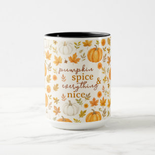 Cute Pumpkin Pattern Thanksgiving Mug
