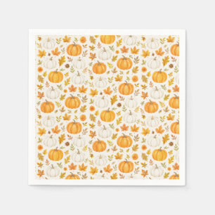 Cute Pumpkin Pattern Thanksgiving Napkins