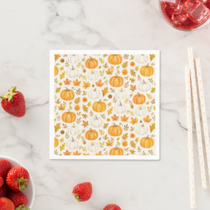 Cute Pumpkin Pattern   Thanksgiving  Napkins