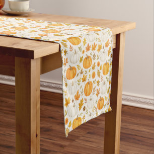 Cute Pumpkin Pattern Thanksgiving Short Table Runner