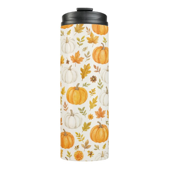Cute Pumpkin Pattern | Thanksgiving  Thermal Tumbler (Front)