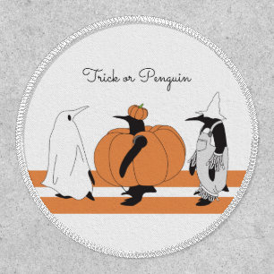 Cute Pumpkin Penguin Funny Halloween Patch