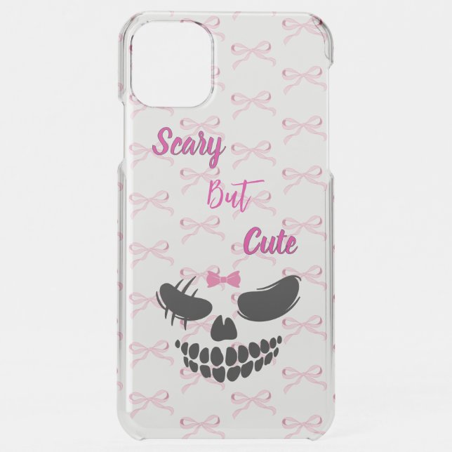 Cute Pumpkin & Pink Bow  Uncommon iPhone Case (Back)