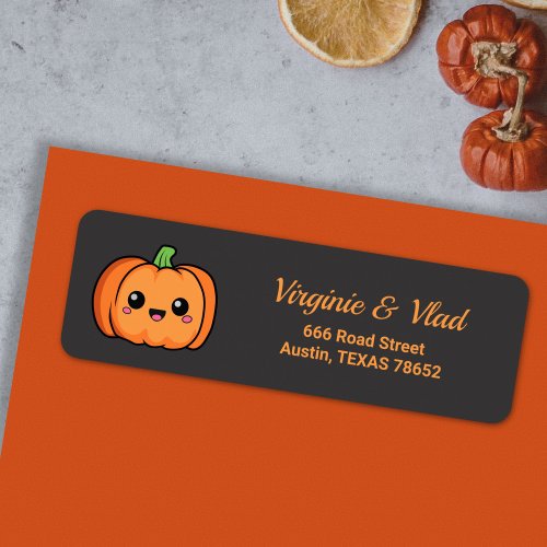 Cute Pumpkin return address label