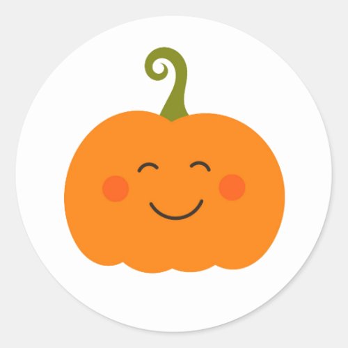 Cute pumpkin smiling Sticker