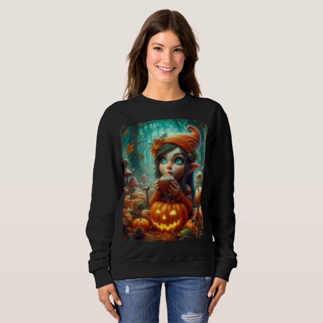 Cute Pumpkin Spice Gnome Sweatshirt – Cozy Autumn (Front Full)