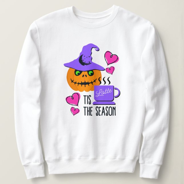 Cute Pumpkin Spice Season Halloween Sweatshirt (Design Front)