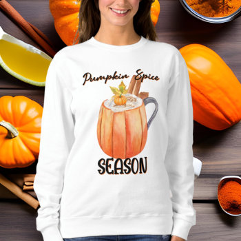 Cute Pumpkin Spice Season Word Art  Sweatshirt by DoodlesHolidayGifts at Zazzle
