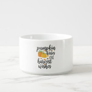 Cute pumpkin spices kisses and harvest wishes bowl