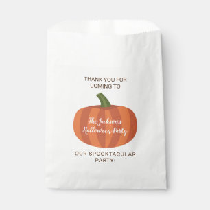 Cute Pumpkin Spooktacular Halloween Party Favor Bag