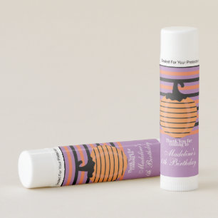 Cute Pumpkin Spooky Halloween Party Name Lip Balm