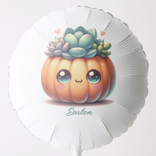 Cute Pumpkin Succulent Planter Balloon