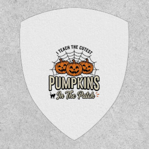 Cute Pumpkin Teacher Halloween Design_1 Patch
