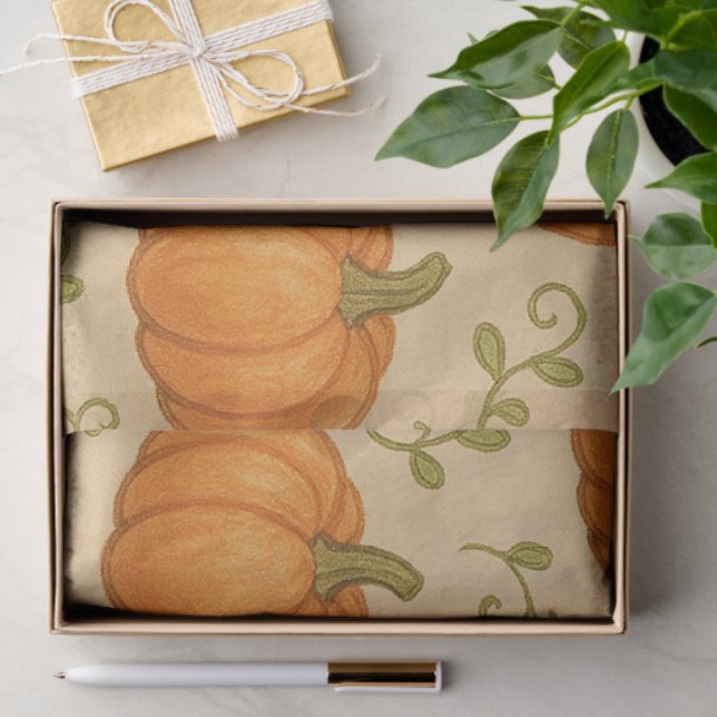 Cute Pumpkin Tissue Paper – Halloween Gift Wrappin (Gift)
