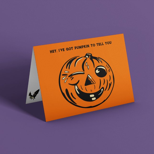 Cute Pumpkin to Tell You Halloween Card (Creator Uploaded)