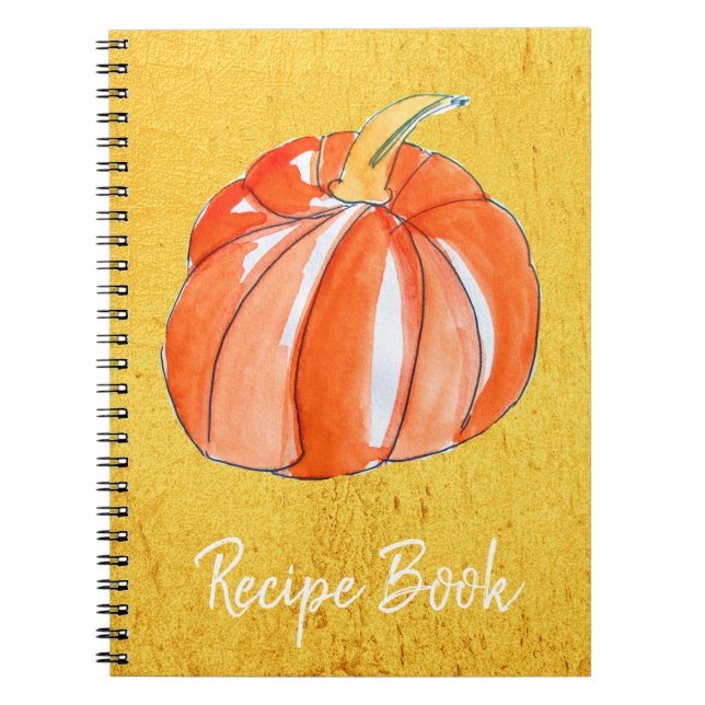 Cute Pumpkin vegetable Autumn fall Notebook (Front)